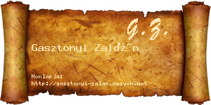 Gasztonyi Zalán névjegykártya